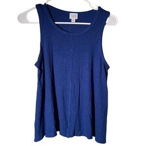 Peyton Jensen Swing Tank Top Royal Blue Ribbed XS